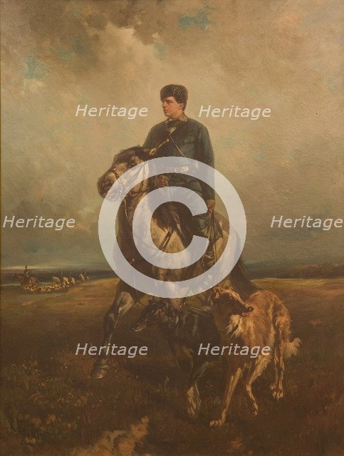Grand Duke Vladimir Alexandrovich of Russia (1847-1909) On The Hunt, 1890s. Artist: Frenz, Rudolf Ferdinandovich (1831-1918)