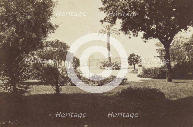 View from the park on Monte Pincio towards the Vatican, Rome, between 1870-1880. Creator: Unknown.