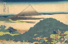 Cushion Pine at Aoyama (Aoyama enza no matsu), from the series Thirty-six Views of ..., ca. 1830-32. Creator: Hokusai.