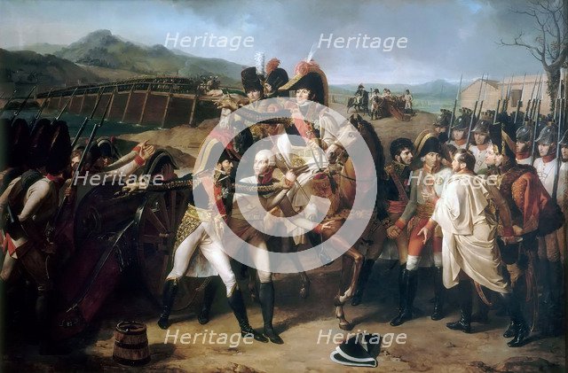 Surprise at the bridge over the Danube on 13 November 1805. Artist: Lethiére, Guillaume Guillon (1760-1832)
