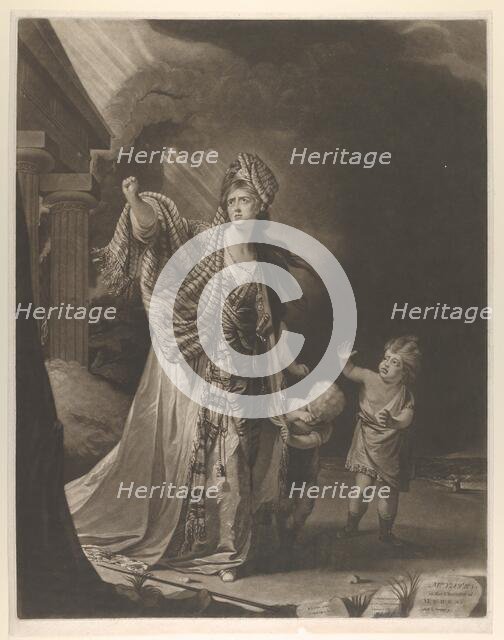Mrs. Yates in the Character of Medea, 1771. Creator: William Dickinson.