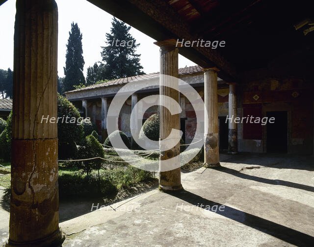 Peristyle of House of Venus, Pompeii, Campania, Italy, 1st century AD (2002). Creator: LTL.