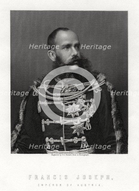 Francis Joseph, Emperor of Austria, 19th century.Artist: George J Stodart