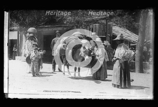 Street scene, City of Mexico, between 1880 and 1897. Creator: William H. Jackson.