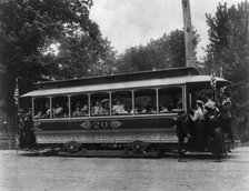 School children of the 6th Division on a Columbia Railway Company trolley car no. 20, (1899?). Creator: Frances Benjamin Johnston.