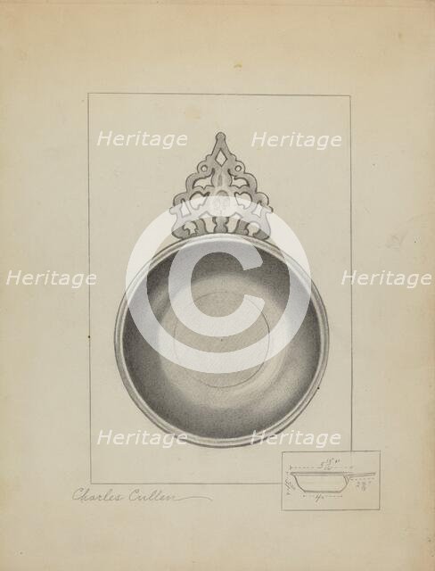 Pewter Porringer, c. 1936. Creator: Charles Cullen.