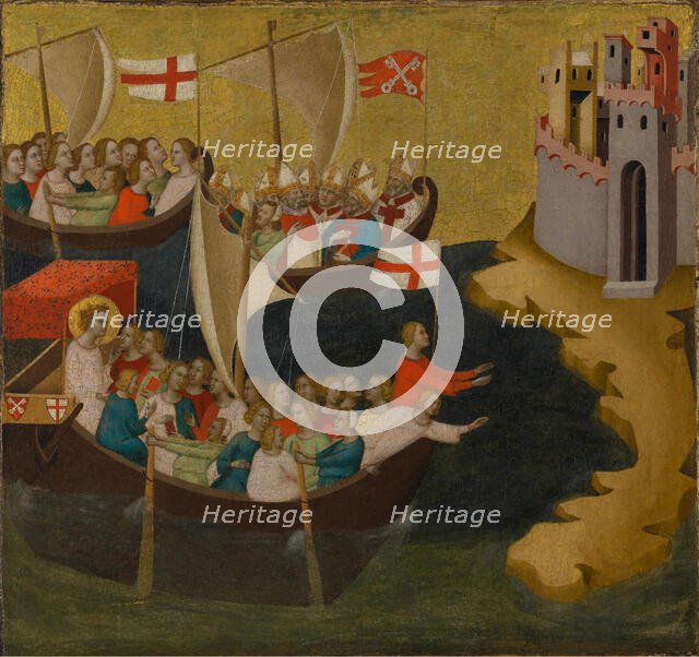 Arrival of Saint Ursula at Cologne, about 1333. Creator: Bernardo Daddi.