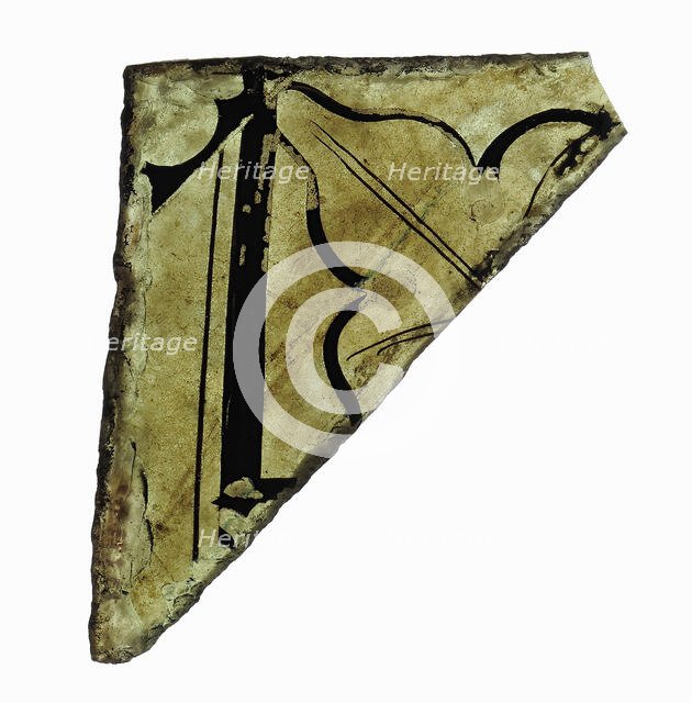 Glass Fragment, French, 12th-15th century (?). Creator: Unknown.