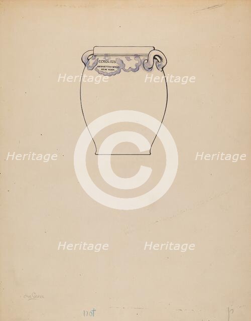 Crock, c. 1938. Creator: Yolande Delasser.