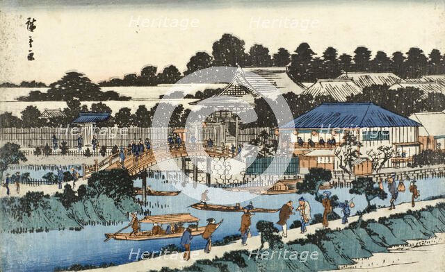 Myokendo Temple in Yanagizaki, Mid-1830s to mid-1840s. Creator: Ando Hiroshige.