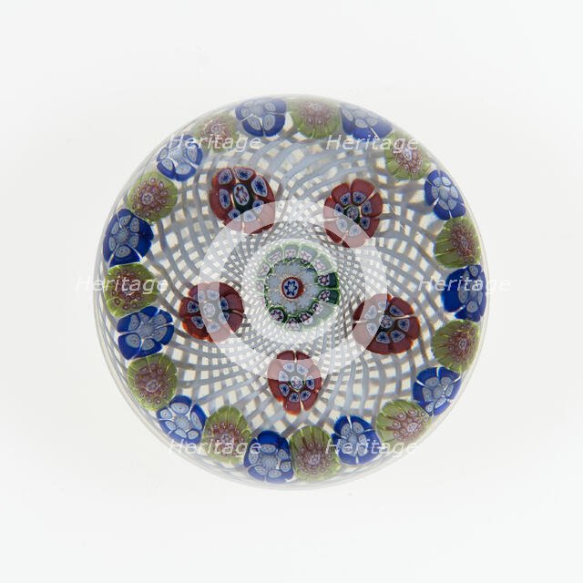 Paperweight, Saint-Louis, c. 1845-55. Creator: Saint-Louis Glassworks.