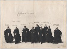 Plate 23: Gentlemen of the house marching in the funeral procession of Archduke Albert of ..., 1623. Creator: Cornelis Galle I.