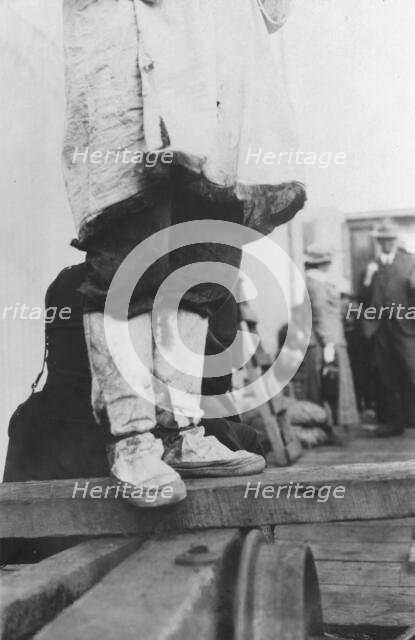On a dock in Nome, between c1900 and 1916. Creator: Unknown.