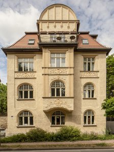 Jugendstil Asbach Apartments, Asbachstrasse am Swanseebad, Weimar, Germany, 2018 Artist: Alan John Ainsworth.