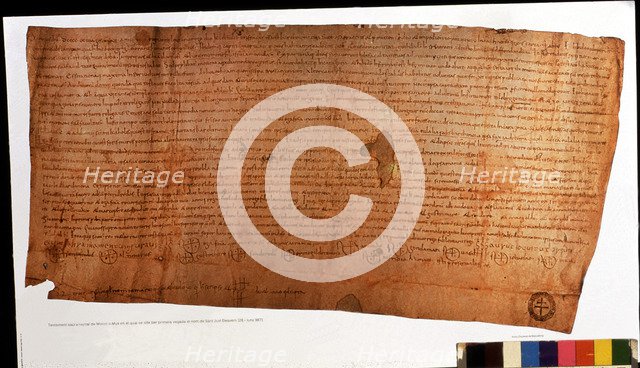 Sacramental Testament of a citizen of Barcelona called Muç, in which it is cited for the first ti…