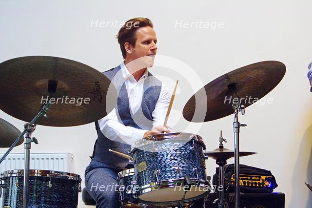 Chris Higginbottom - James Pearson Trio, NJA Methodist Church, Loughton, Essex, 2.9.19. Creator: Brian O'Connor.