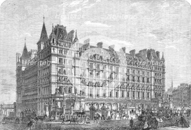 The Charing-Cross Railway Station and Hotel, 1864. Creator: Mason Jackson.