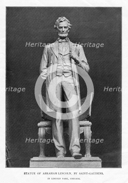 Statue of Abraham Lincoln, Lincoln Park, Chicago, 1887. Artist: Augustus Saint-Gaudens
