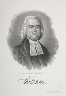 Rev. Thomas Barton. Creator: Max Rosenthal (American, 1833-1918).