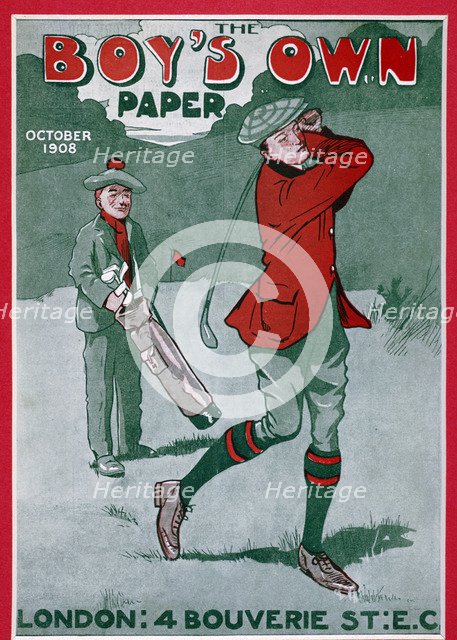 Cover of The Boy's Own Paper, British, October 1908. Artist: Unknown