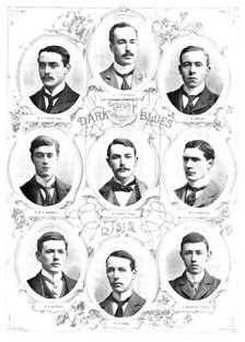 The Universities' Boat-Race: the Oxford Team, 1895. Creator: Hills and Saunders.