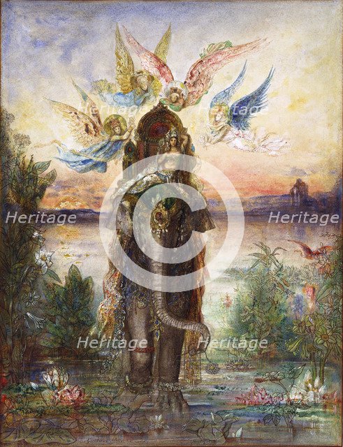 The Sacred Elephant (Péri). Artist: Moreau, Gustave (1826-1898)