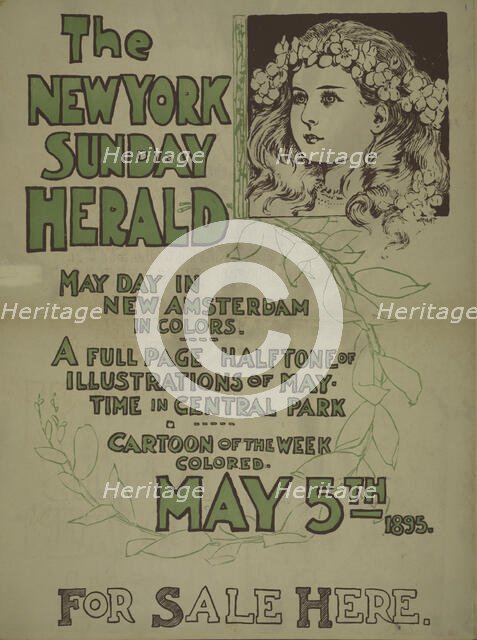 The New York Sunday herald. May day [..] May 5th 1895., c1895. Creator: Charles Hubbard Wright.