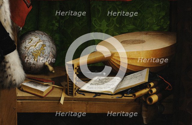 The Ambassadors (Detail), 1533. Artist: Holbein, Hans, the Younger (1497-1543)