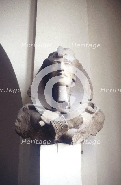 Carved head of king Akhenaten, Ancient Egyptian, 18th Dynasty, c1353-c1334 BC. Artist: Unknown