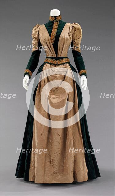 Afternoon dress, American, 1885. Creator: Unknown.