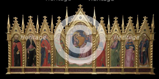 Polyptych-Coronation of Mary and Saints, between 1350-1380. Creator: Jacobello di Bonomo.