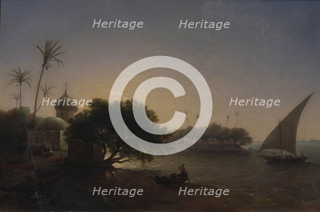 View of the Nile in Egypt, 1851. Artist: Chernetsov, Grigori Grigorievich (1802-1865)