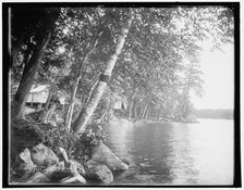 An Adirondack camp, c1902. Creator: William H. Jackson.