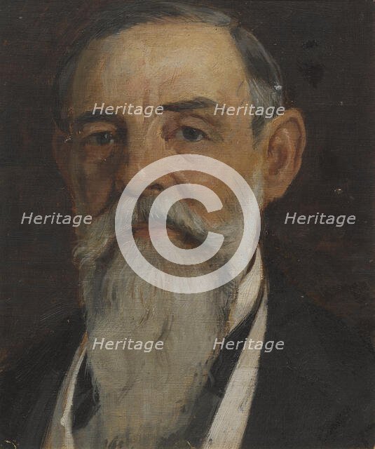 Unknown man, c19th century. Creator: Edvard Perseus.