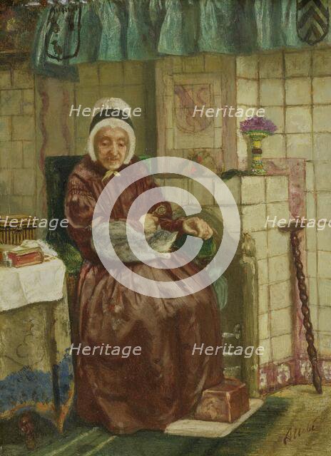 Old Woman by the Fireplace, c.1850-c.1875. Creator: August Allebe.