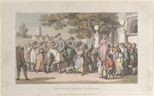 The Departure from Wakefield, from "The Vicar of Wakefield", May 1, 1817., May 1, 1817. Creator: Thomas Rowlandson.
