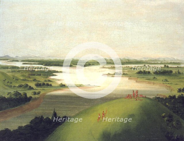 Mouth of the Platte River, 900 Miles above St. Louis, 1832. Creator: George Catlin.