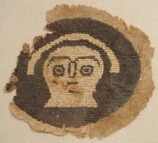 Roundel with Human Face, Coptic, 5th century. Creator: Unknown.