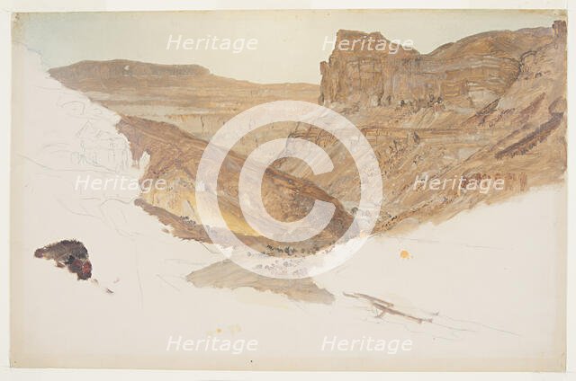 Mountain Stream, Yemen Valley, Palestine, 1868. Creator: Frederic Edwin Church.