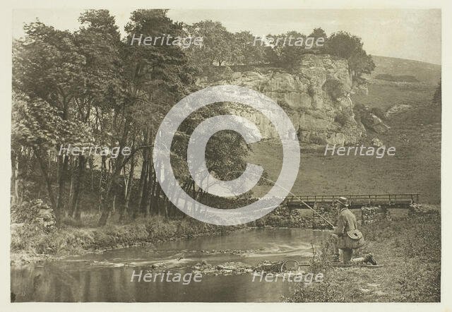 Wolfscote Bridge and Franklyn Rock, Beresford Dale, 1880s. Creator: Peter Henry Emerson.