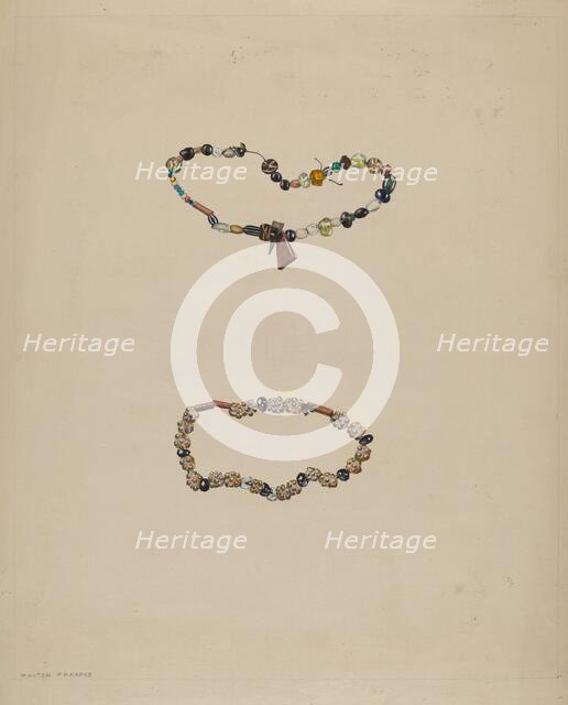 Trade Beads, c. 1936. Creator: Walter Praefke.