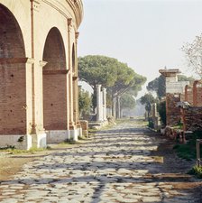 Via Decumanus, Ostia Antica, Port of Rome, Italy, c2nd-3rd century, (c20th century).  Artist: CM Dixon.