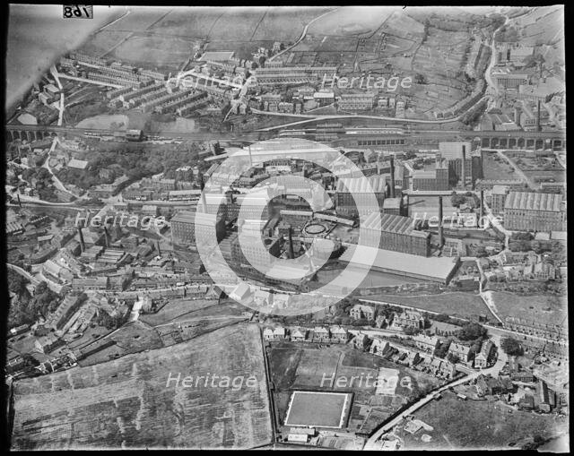 The village and mills off New Street, Slaithwaite, West Yorkshire, c1930s. Creator: Arthur William Hobart.