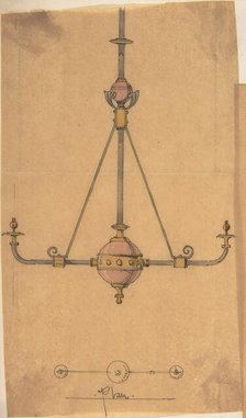 Design for [Gas?] Lights for a Church, ca. 1880. Creator: Richardson Ellson & Co.
