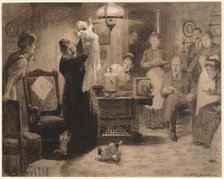 Sketch to illustration "The Stationary Baby", 1912. Creator: William Leroy Jacobs (American, 1869-1917).