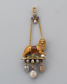 Pendant with a Lion, Europe, 17th/19th century. Creator: Unknown.