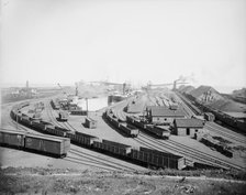 L.S. & M.S. [Lake Shore & Michigan Southern] Ry. ore docks, Ashtabula, Ohio, ca 1900. Creator: Unknown.