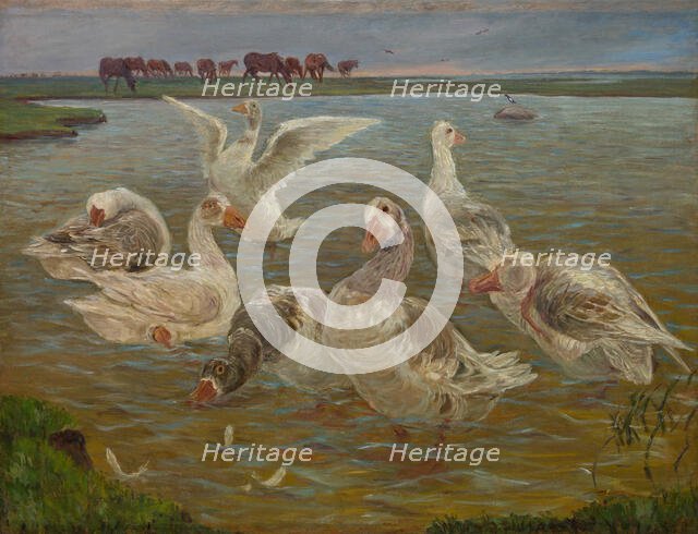 Les Oies, 1897. Creator: Theodor Esbern Philipsen.