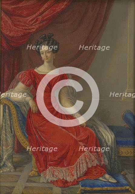 Maria Theresa of Austria (1801-1855), Queen of Sardinia, First half of the 19th cent.. Creator: Giovannetti, Raffaelle (Raphael) (1822-1911).
