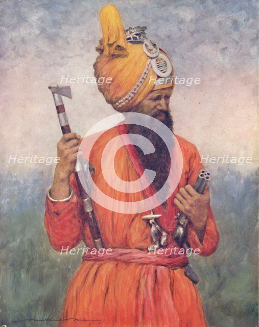 'A Retainer from Jind', 1903. Artist: Mortimer L Menpes.